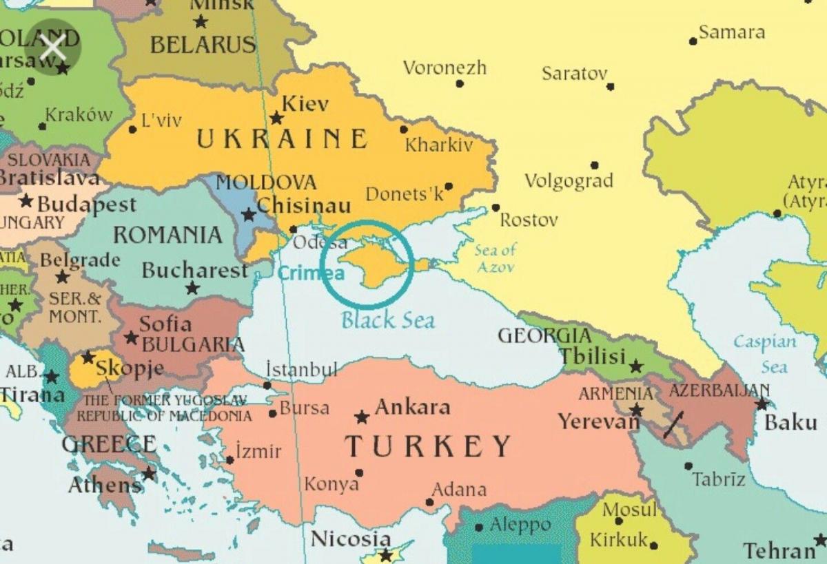 mapa Moldavska a okolních zemí